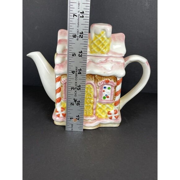 Vintage Matt Hromalik Gingerbread Christmas Teapot Hand Painted Otagiri Japan - Picture 13 of 14